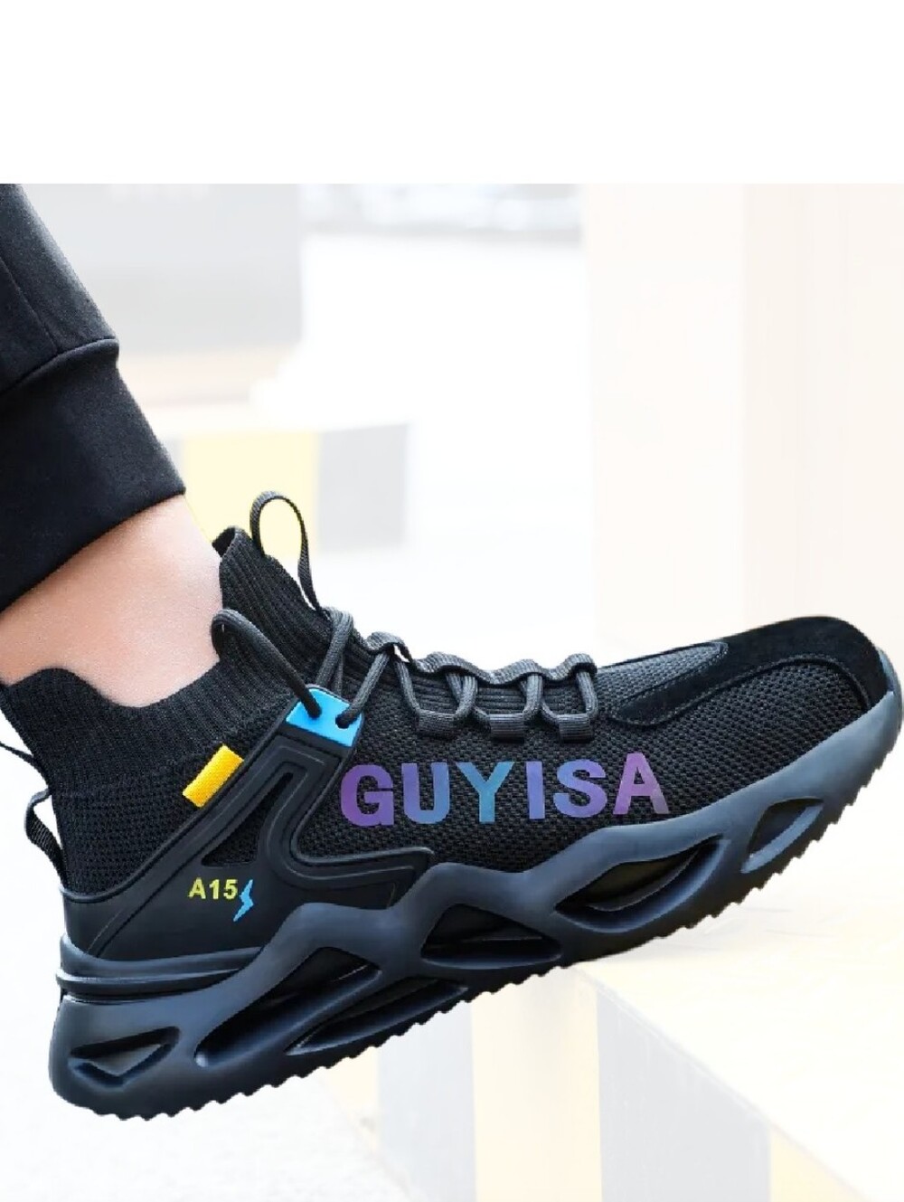 New Guyisa Steel Toe Anti-Smash Safety Work Constuction Sneakers Size 10 - Picture 4 of 16